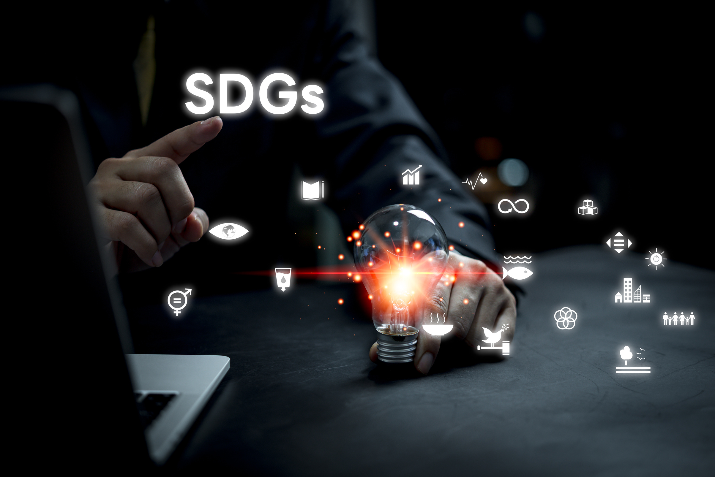 sustainable development goals SDGs.Environmental technology concept.Innovation to reduce global warming in sustainable business.